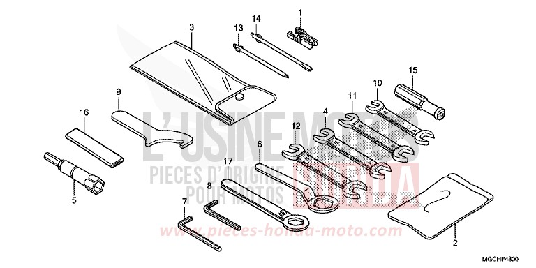 WERKZEUG von CB1100 PEARL SUNBEAM WHITE (NHA66) von 2017