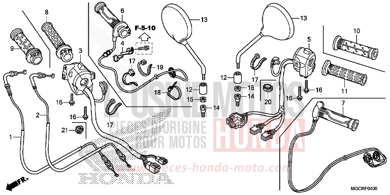 SCHALTER/KABEL von CB1100 CANDY CHROMOSPHERE RED (R381) von 2018