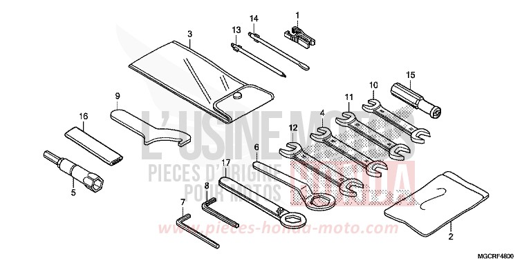 WERKZEUG von CB1100 CANDY CHROMOSPHERE RED (R381) von 2018
