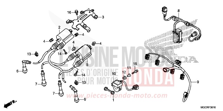 HILFSKABELBAUM/ZUENDSPULE von CB1100 PEARL HAWKSEYE BLUE (PB409) von 2018