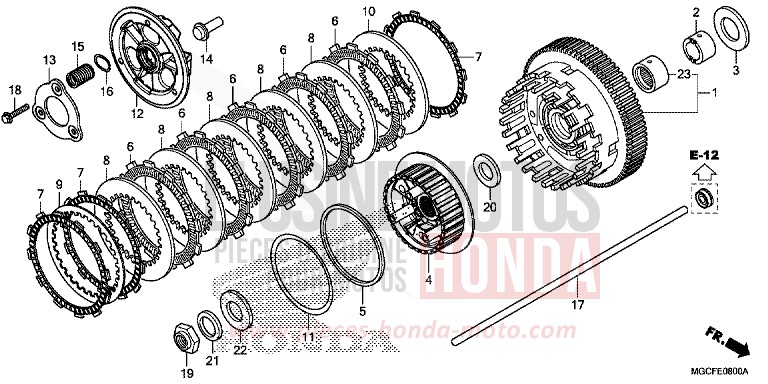 KUPPLUNG von CB1100 CANDY CHROMOSPHERE RED (R381) von 2019