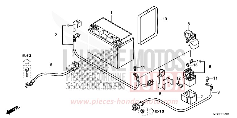 BATTERIE von CB1100 CANDY CHROMOSPHERE RED (R381) von 2019
