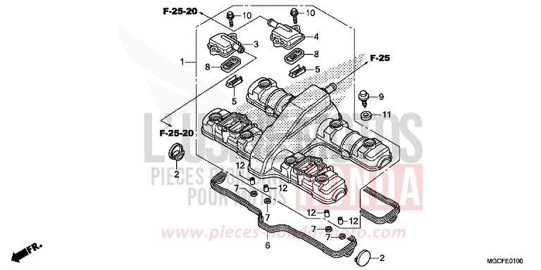 ZYLINDERKOPFDECKEL von CB1100 PEARL HAWKSEYE BLUE (PB409) von 2019