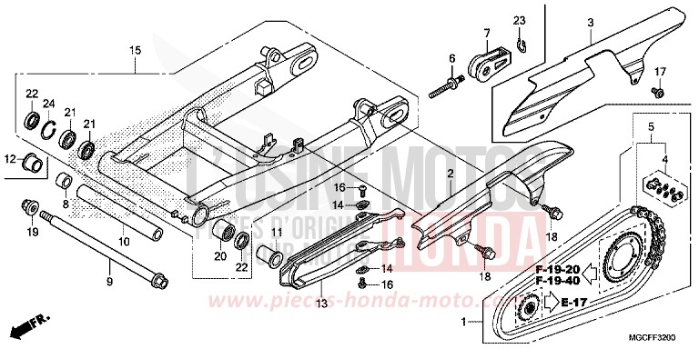 SCHWINGE (CB1100CA/TAD) von CB1100 PEARL HAWKSEYE BLUE (PB409) von 2019