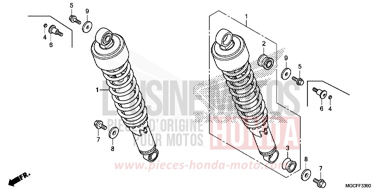 KISSEN, HINTEN (CB1100CA/TAD) von CB1100 PEARL HAWKSEYE BLUE (PB409) von 2019