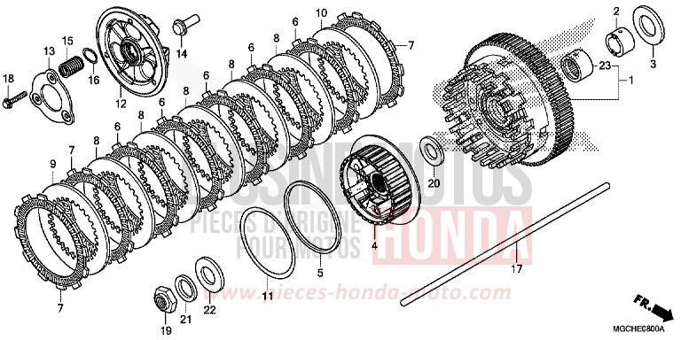 KUPPLUNG von CB1100 CANDY PROMINENCE RED (R342) von 2017