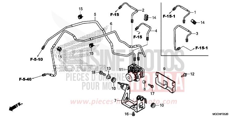 ABS-MODULATOR von CB1100 CANDY PROMINENCE RED (R342) von 2017