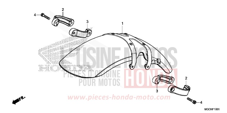 KOTFLUEGEL, VORNE (CB1100NA/NAD) von CB1100 CANDY PROMINENCE RED (R342) von 2017