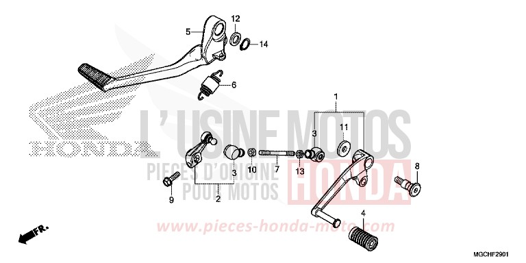 PEDAL (CB1100CA/CAD/NA/NAD) von CB1100 CANDY PROMINENCE RED (R342) von 2017