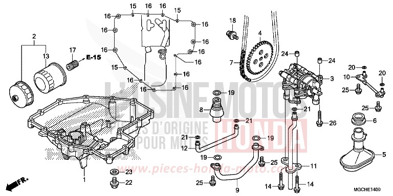 OELWANNE/OELPUMPE von CB1100 GRAPHITE BLACK (NHB01) von 2017