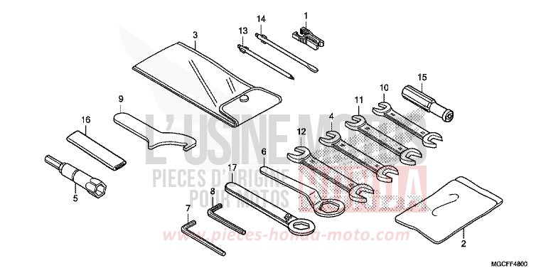 WERKZEUG von CB1100 MAT BETA SILVER METALLIC (NHC08) von 2019