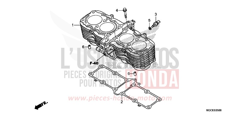 ZYLINDER von CB1100 CANDY ALIZARIN RED (R345) von 2014