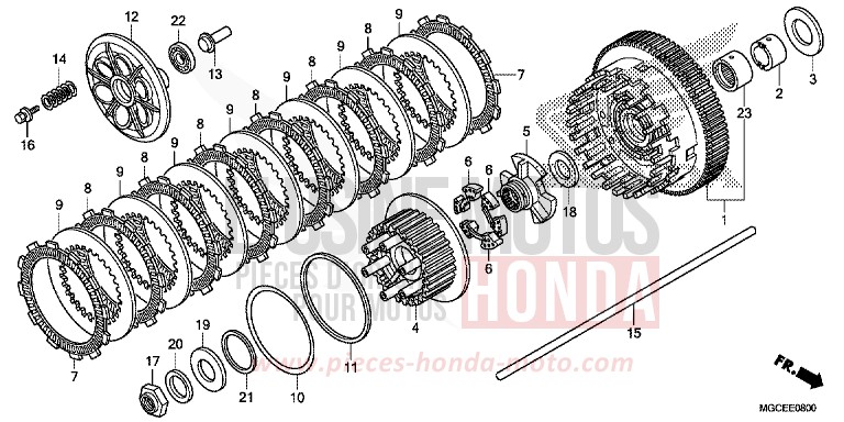 KUPPLUNG von CB1100 CANDY ALIZARIN RED (R345) von 2014