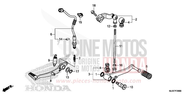 PEDAL von CB500F FORCE SILVER METALLIC (NH411) von 2018