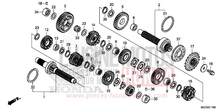 GETRIEBE von CB1100 CANDY ALIZARIN RED (R345) von 2014