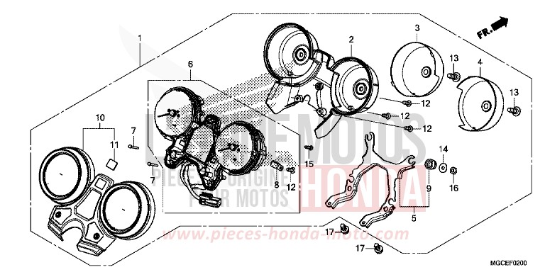 MESSGERAET von CB1100 DARKNESS BLACK METALLIC (NH463) von 2014