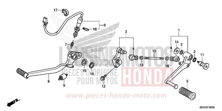 PEDAL von CB1100 DARKNESS BLACK METALLIC (NH463) von 2014