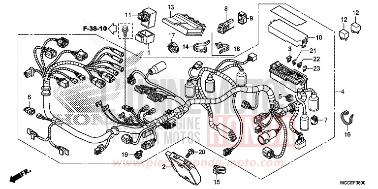 KABELBAUM von CB1100 DARKNESS BLACK METALLIC (NH463) von 2014