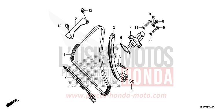 NOCKENWELLENKETTE/SPANNVORRICHTUNG von CB500F MAT GUNPOWDER BLACK METALLIC (NH436) von 2018