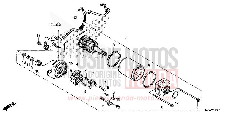 ANLASSER von CB500F MAT GUNPOWDER BLACK METALLIC (NH436) von 2018