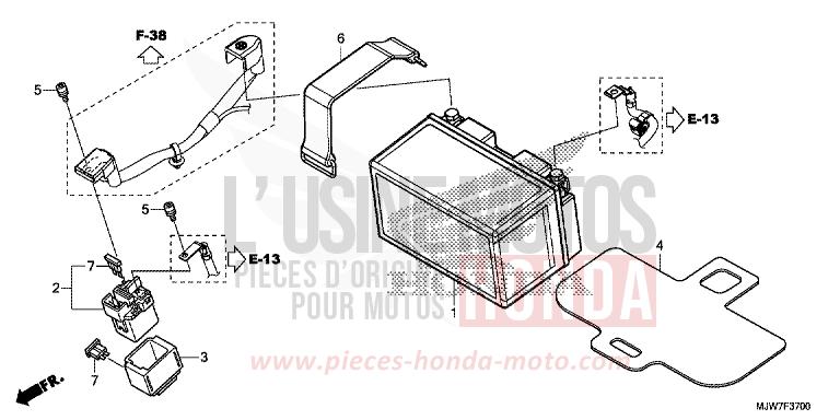 BATTERIE von CB500F MAT GUNPOWDER BLACK METALLIC (NH436) von 2018