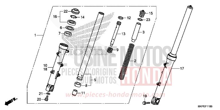 GABEL, VORNE (CB500FK,CB500FAK/L/M) von CB500F GRAND PRIX RED (R380) von 2019