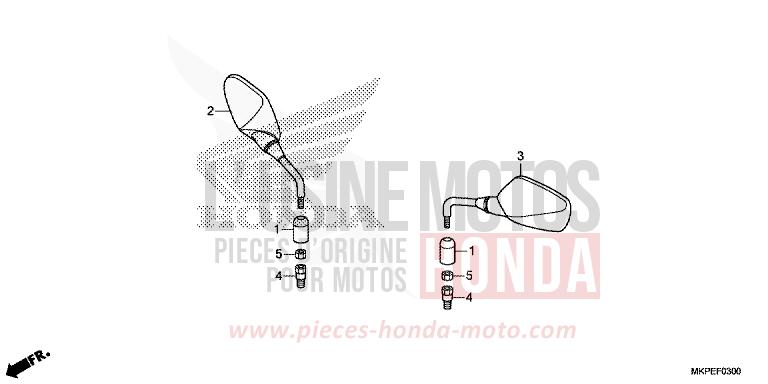 SPIEGEL von CB500F PEARL METALLOID WHITE (NHA96) von 2019