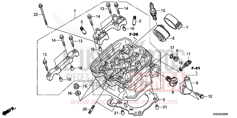 CULASSE von CB300R NOIR (NH1) von 2018