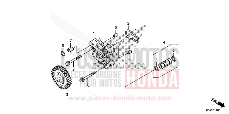 POMPE A HUILE von CB300R NOIR (NH1) von 2018