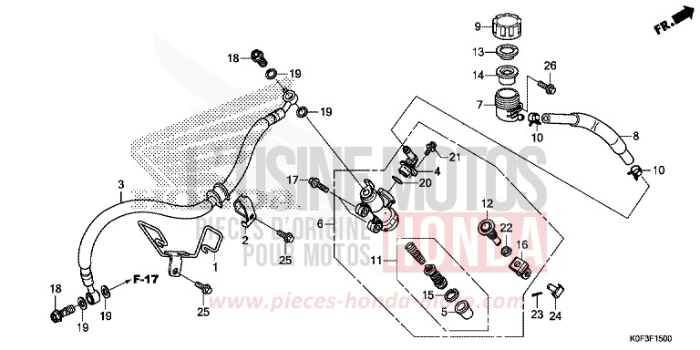 REAR BRAKE MASTER CYLINDER von Monkey BANANA YELLOW (YR354) von 2019