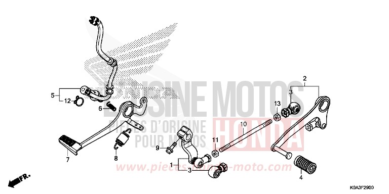 PEDALE von CB300R NOIR (NH1) von 2018