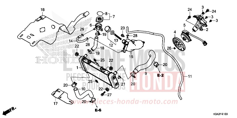 RADIATEUR von CB300R NOIR (NH1) von 2018