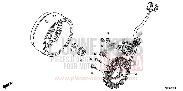 GENERATOR/SCHWUNGRAD von Monkey PEARL NEBULA RED (R376) von 2019