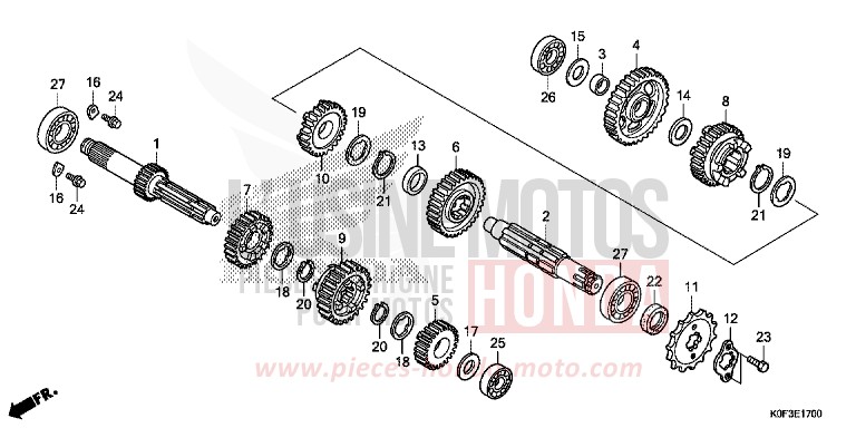 GETRIEBE von Monkey PEARL NEBULA RED (R376) von 2019