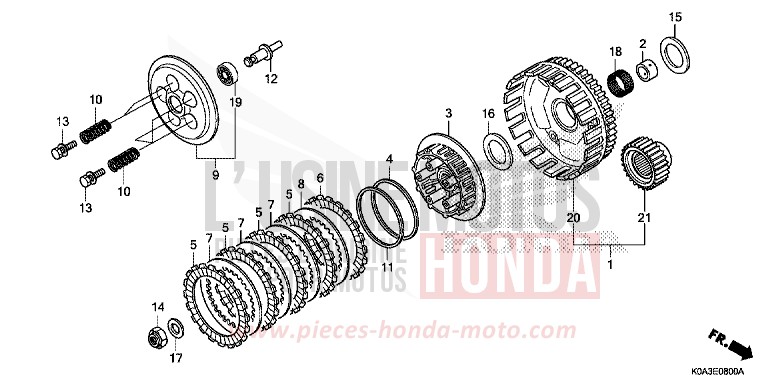 KUPPLUNG von CB300R MAT AXIS GRAY METALLIC (NH303) von 2018