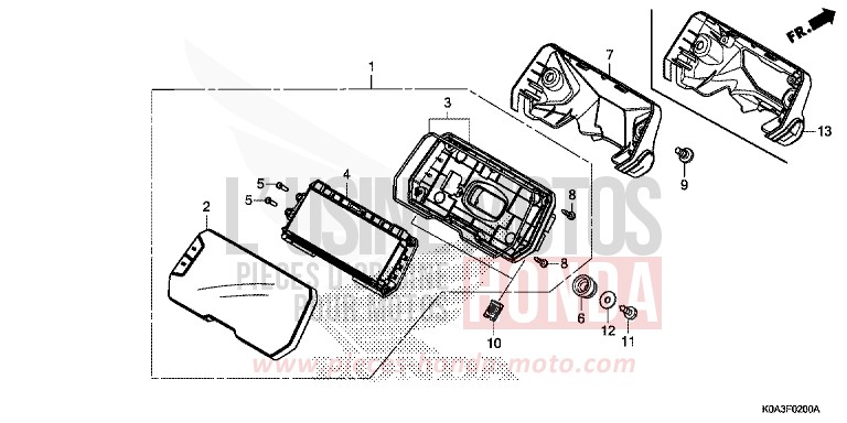 MESSGERAET von CB300R MAT AXIS GRAY METALLIC (NH303) von 2018