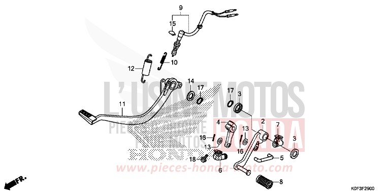 PEDAL von Monkey PEARL SHINING BLACK (NHB98) von 2019