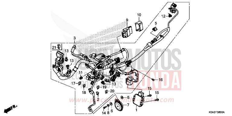 KABELBAUM von CB300R MAT AXIS GRAY METALLIC (NH303) von 2018