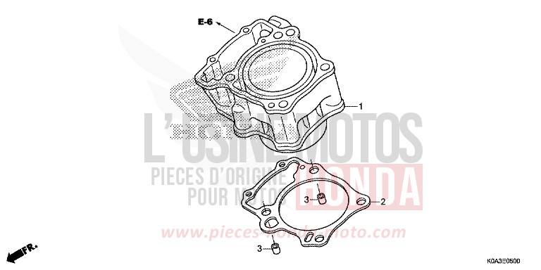 ZYLINDER von CB300R MAT CRYPTON SILVER MATALLIC (NHA40) von 2018