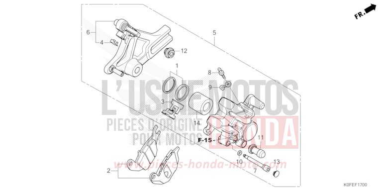 HINTERRAD-BREMSSATTEL von Monkey BANANA YELLOW (YR354) von 2022