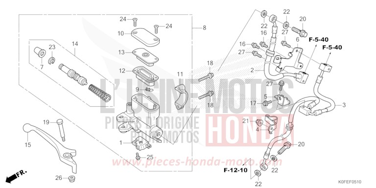 HAUPTBREMSZYLINDER, VORNE ZYLINDER (Z125MA) von Monkey PEARL GLITTERING BLUE (B231) von 2022