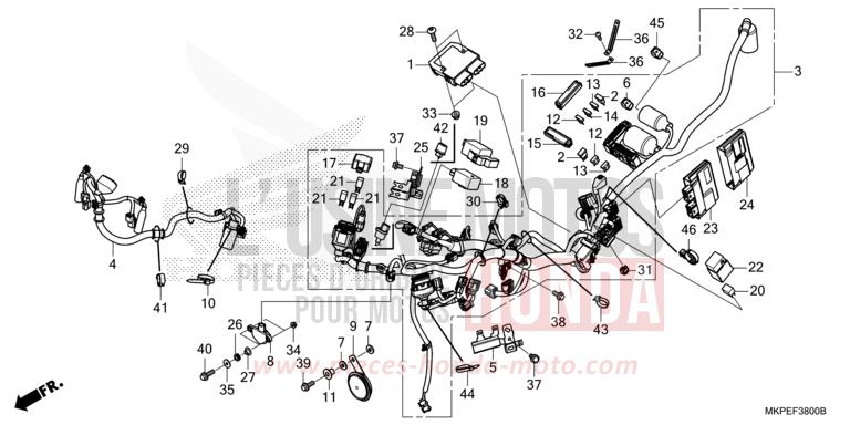 KABELBAUM von CB500F CANDY MOON GLOW YELLOW (Y192) von 2021