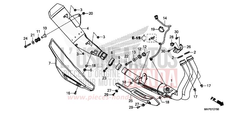 ABGAS-SCHALLDAEMPFER von CB500F GRAND PRIX RED (R380) von 2021
