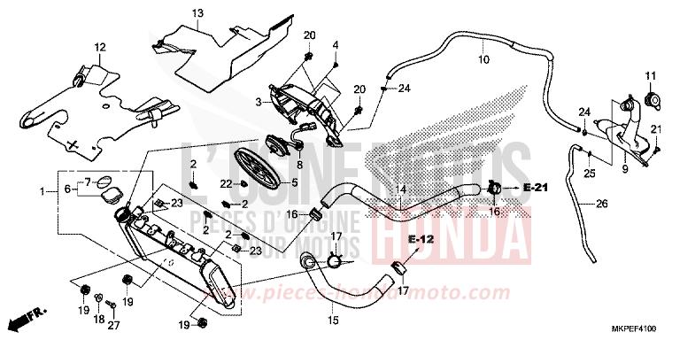 KUEHLER von CB500F MAT GUNPOWDER BLACK METALLIC (NH436) von 2021