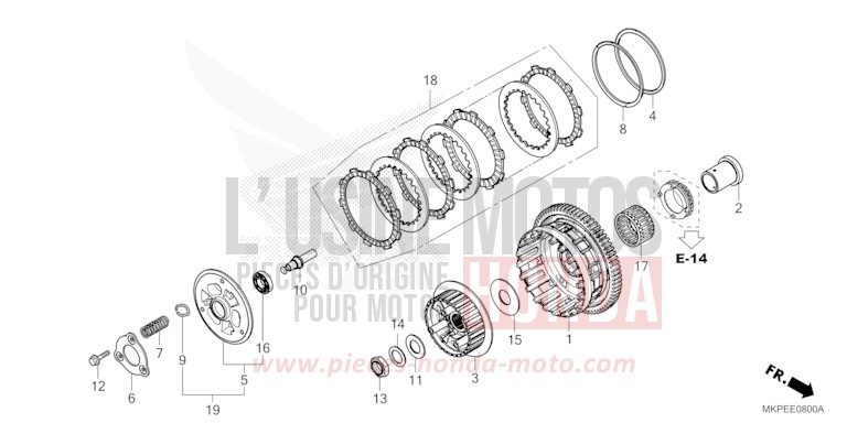 KUPPLUNG von CB500F MAT AXIS GRAY METALLIC (NH303) von 2022