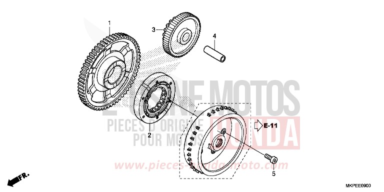 ANLASSERKUPPLUNG von CB500F MAT AXIS GRAY METALLIC (NH303) von 2022