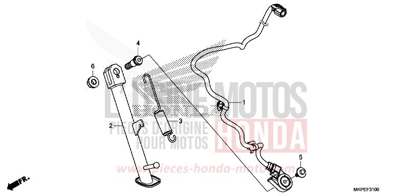 SEITENSTAENDER von CB500F MAT AXIS GRAY METALLIC (NH303) von 2022