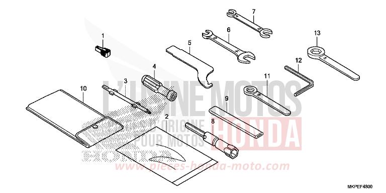WERKZEUGE von CB500F MAT AXIS GRAY METALLIC (NH303) von 2022