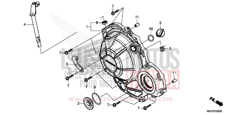 KURBELGEHAEUSEABDECKUNG von CB500F PEARL SMOKY GRAY (NHC53) von 2022