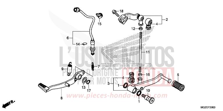 PEDAL von CB500F MAT GUNPOWDER BLACK METALLIC (NH436X) von 2015